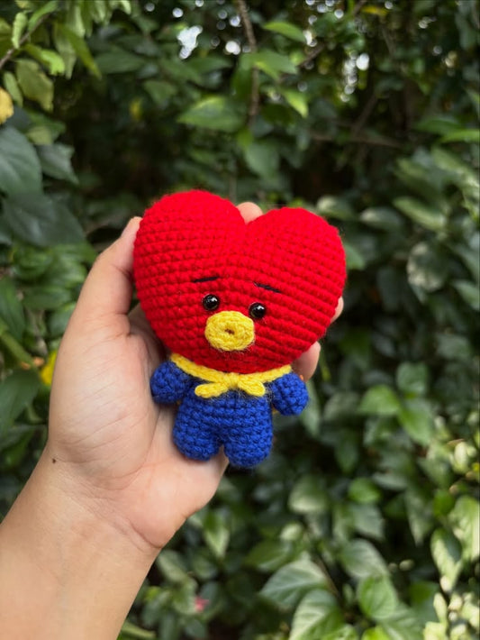 BT21 Tata Cute Crochet Plush Doll | BTS Inspired Soft Toy Gift πβ¨