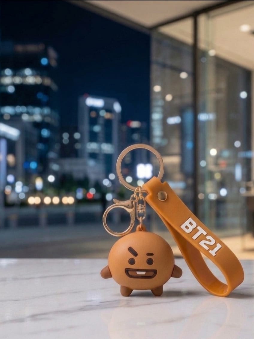 BTS BT21 Inspired Premium Keychain | Cute K-Pop Style Bag Charm Keyring