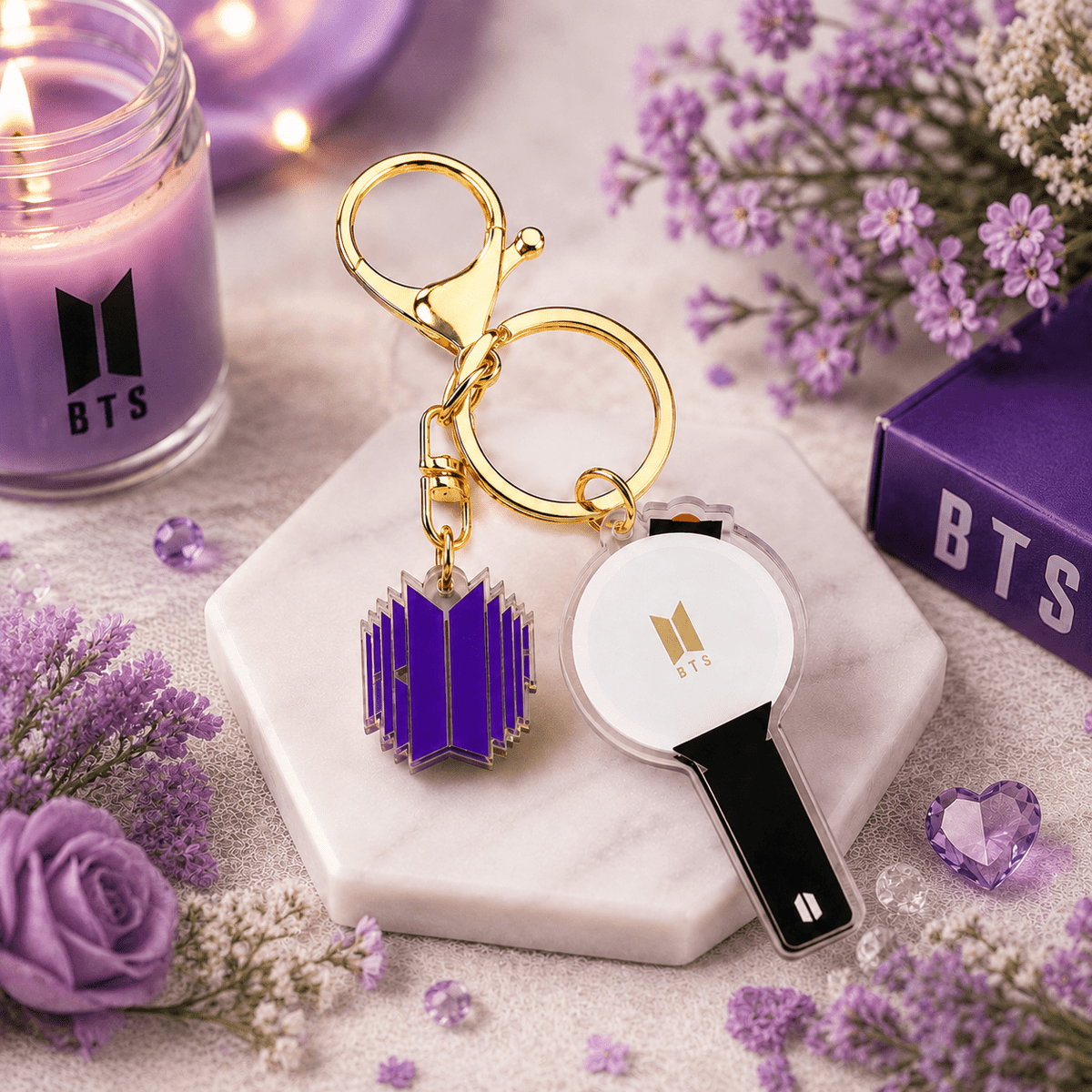K-Pop BTS Light Stick Keychain for Fans - BtsBand