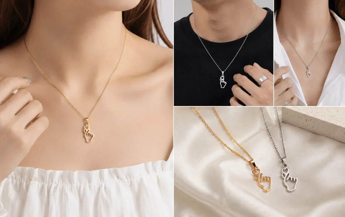 BTS Inspired Finger Heart Necklace – A Stylish K-pop Inspired Necklace Loved by Fans - BtsBand