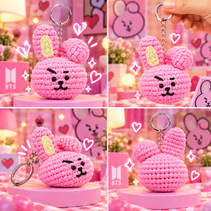 COOKY Crochet Keychain | Handmade BT21-Inspired Bag Charm
