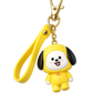 BTS BT21 Koya Silicone Keychain with Wrist Strap | Cute Cartoon Bag Charm & Key Ring