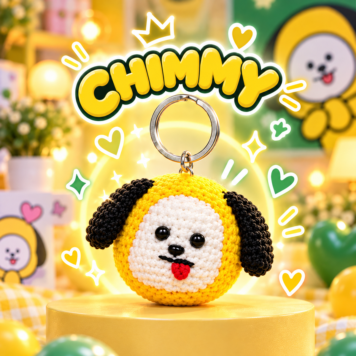 CHIMMY Crochet Keychain | Handmade BT21-Inspired Bag Charm
