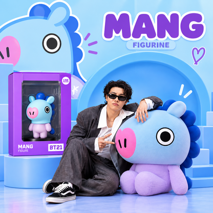 MANG inspired figurine in purple display box for K-pop fans