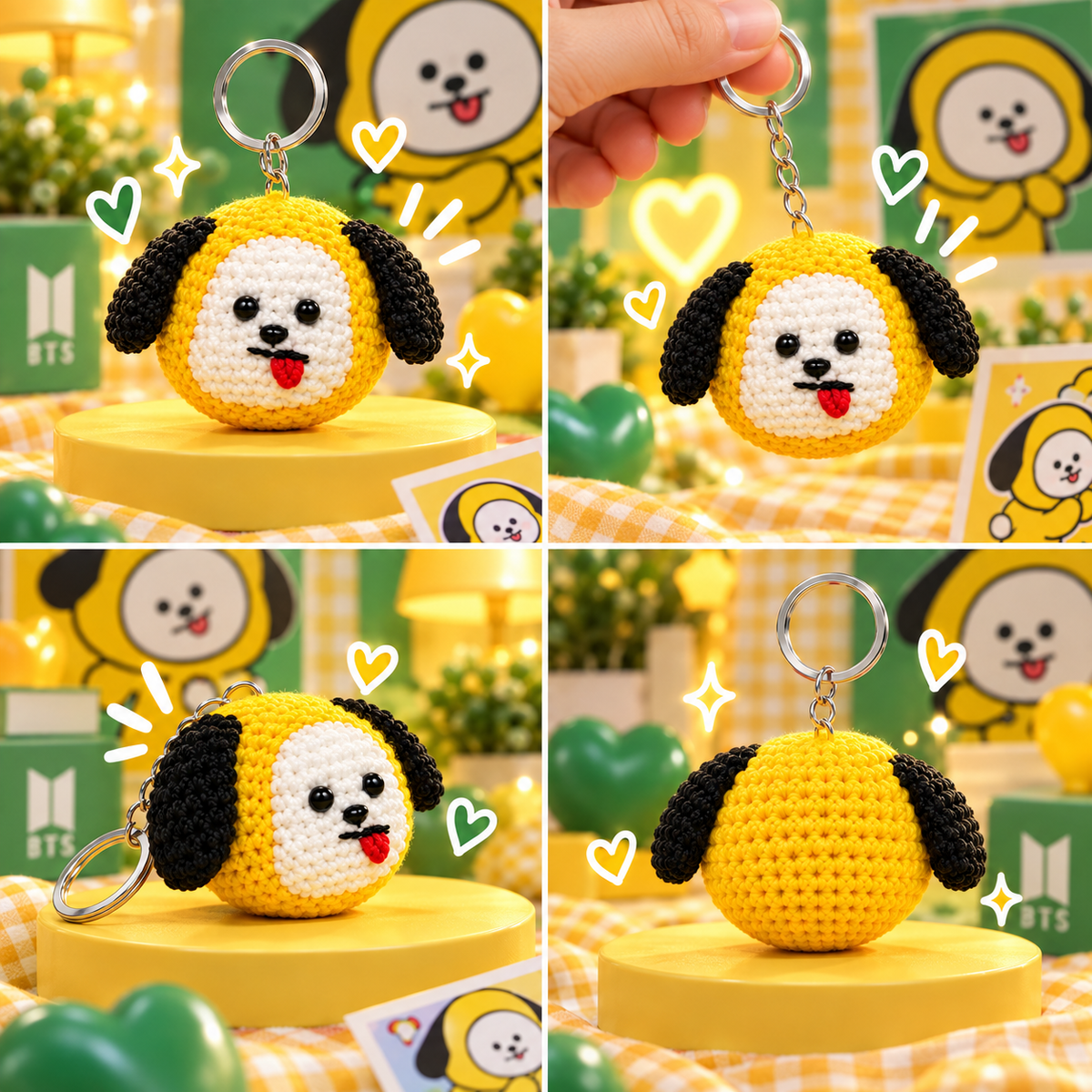 CHIMMY Crochet Keychain | Handmade BT21-Inspired Bag Charm