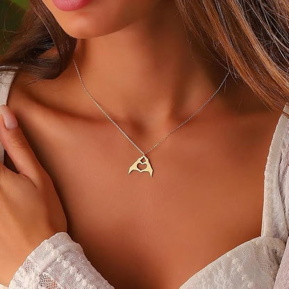 Minimalist Gold Heart Pendant Necklace in Gift Box