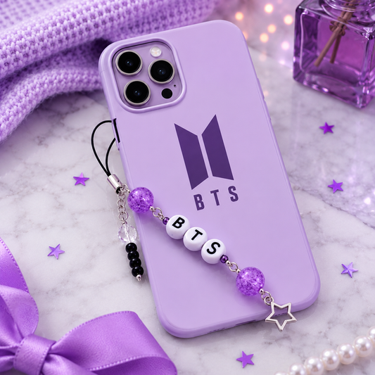 Premium BTS Inspired Purple Phone Charm for Mobile and Bag