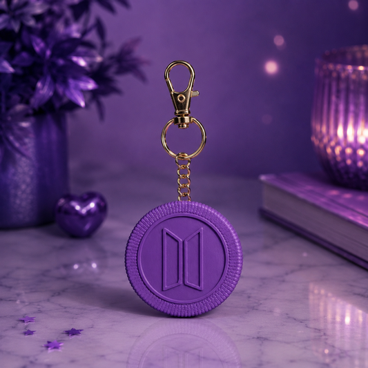 Purple Oreo Biscuit Keychain