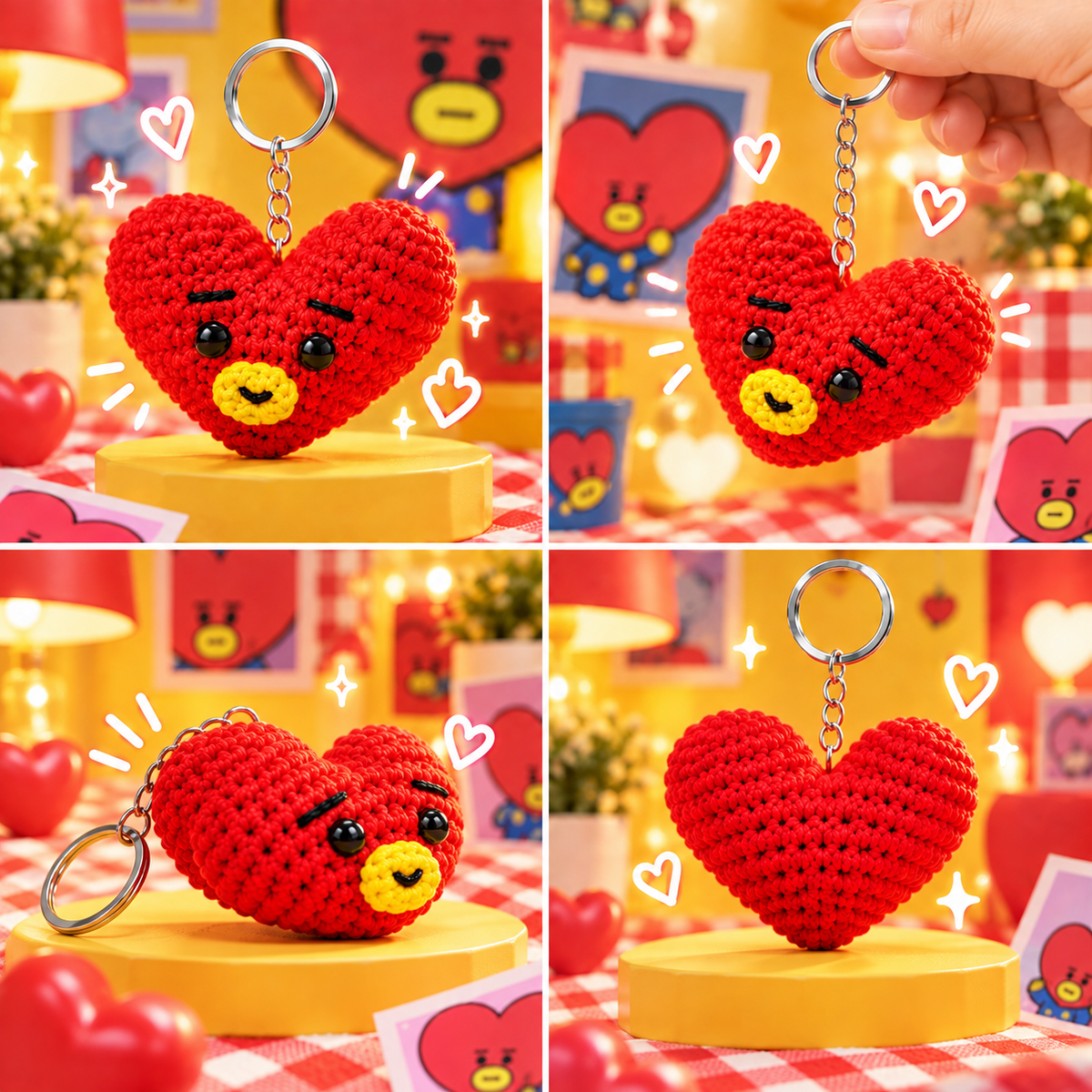 TATA handmade crochet keychain