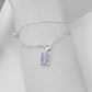 BTS-Inspired Signature Charm Bracelet – Elegant Silver Finish with Premium Purple Stone Accents