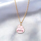 Premium Aesthetic: Adorable Pink Bunny Enamel Gold-Tone Pendant Necklace