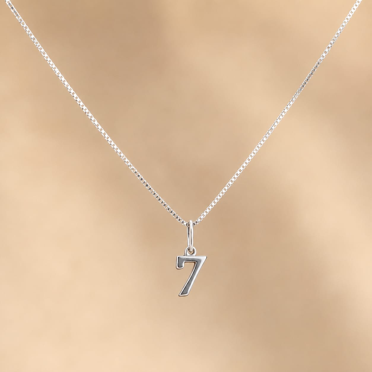 BTS Inspired Silver Number 7 Pendant Necklace | Korean Style Fashion Chain