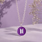 BTS Inspired Purple Logo Pendant Necklace | Korean K-Pop Fan Fashion Chain | Stylish Gift ,daily Wear
