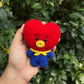 BT21 Tata Cute Crochet Plush Doll | BTS Inspired Soft Toy Gift 💜✨