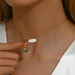 Elegant Gold Plated Ocean Wave Pendant Necklace for Women