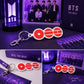 Red BTS Logo Rubber Keychain