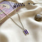 BTS Logo Pendant Necklace | Purple Enamel Charm Chain for ARMY Fans | Korean K-Pop Style Jewellery