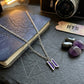 BTS Logo Pendant Necklace | Purple Enamel Charm Chain for ARMY Fans | Korean K-Pop Style Jewellery