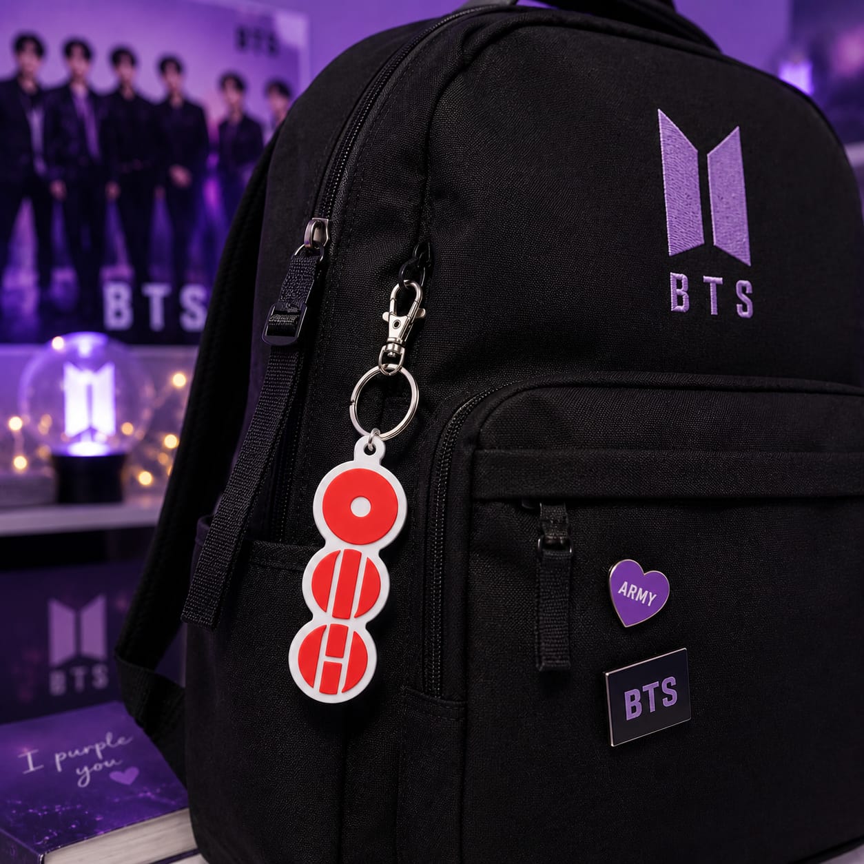 BTS ARMY Red Keychain