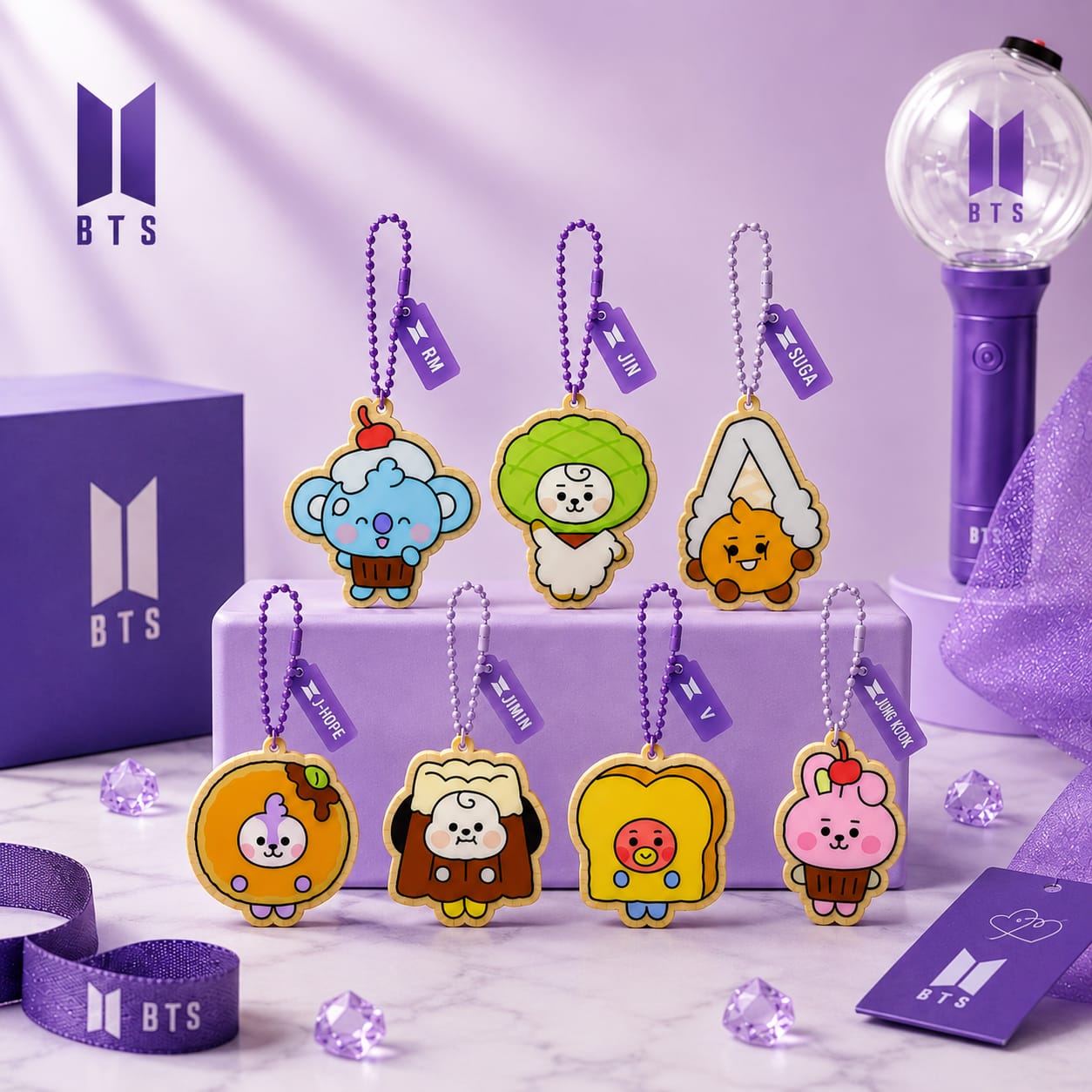 BT21 Acrylic Keychain Set