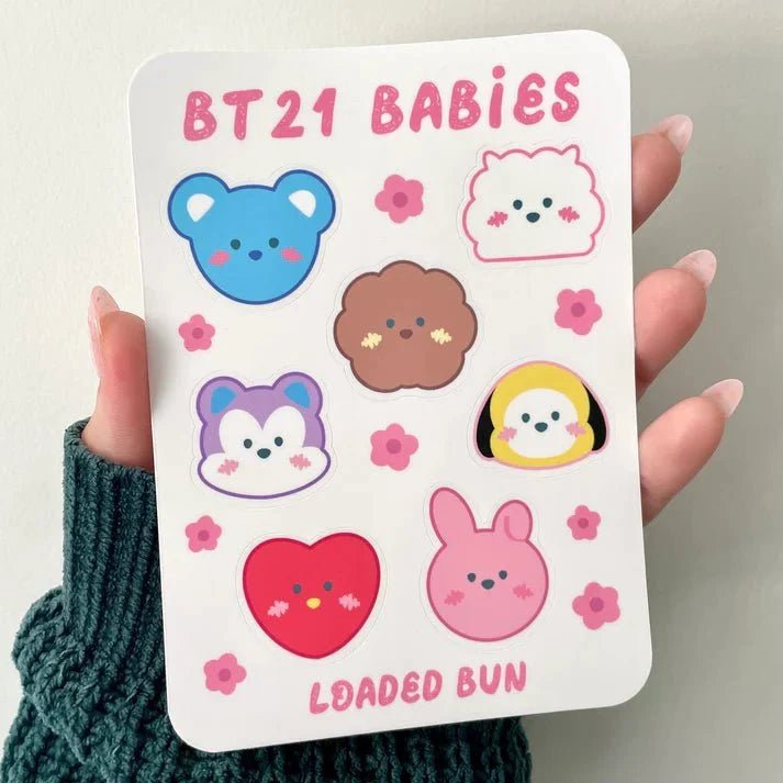 BT21 Babies Waterproof Vinyl Sticker Pack – Cute K-Pop Stickers for BTS ARMY Fans | BTS Band