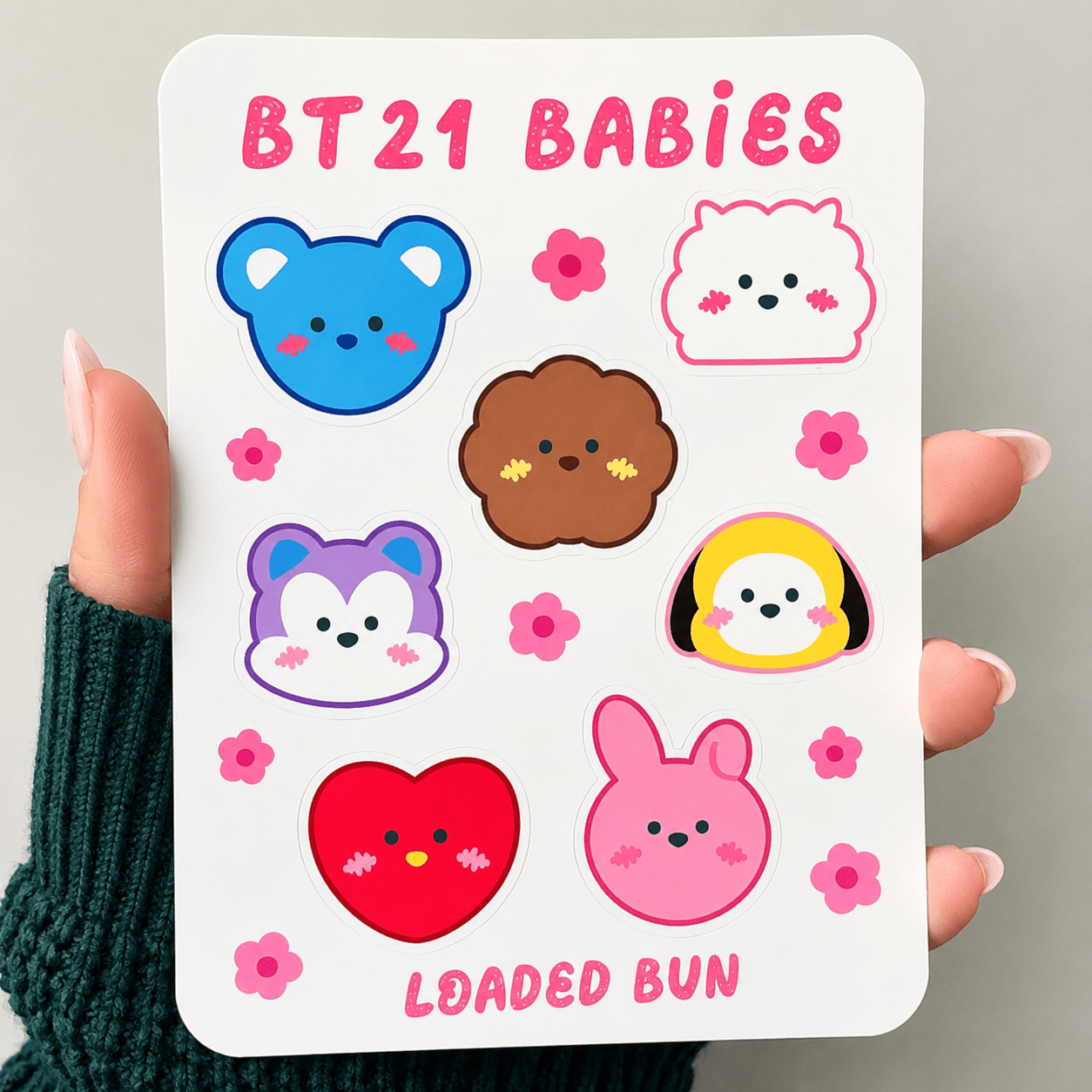BT21 Babies Waterproof Vinyl Sticker Pack – Cute K-Pop Stickers for BTS ARMY Fans | BTS Band
