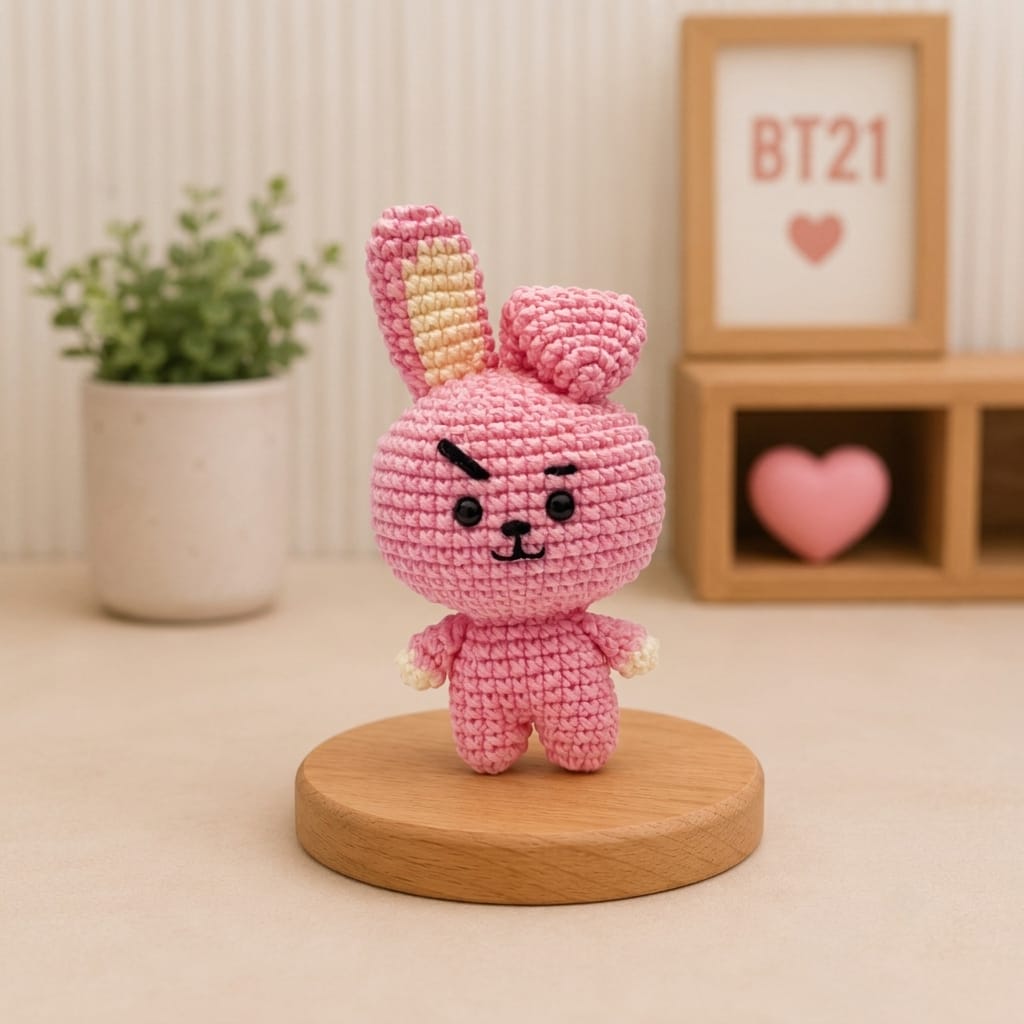 BT21 Cooky Crochet Handmade Doll | Cute Soft Plush Toy for BTS Fans - BtsBand