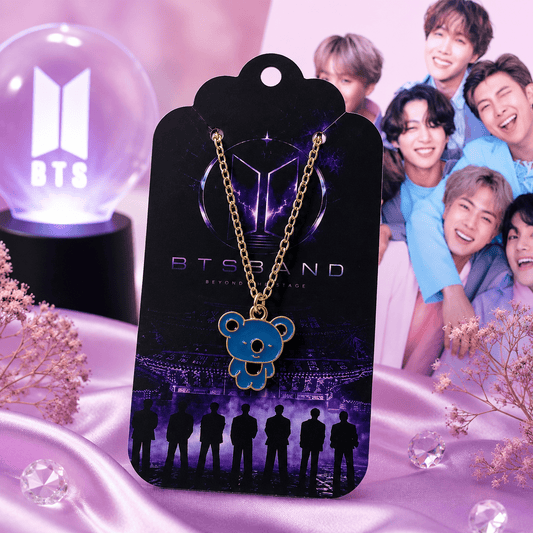 BT21 KOYA Blue Bear Pendant Necklace - BtsBand