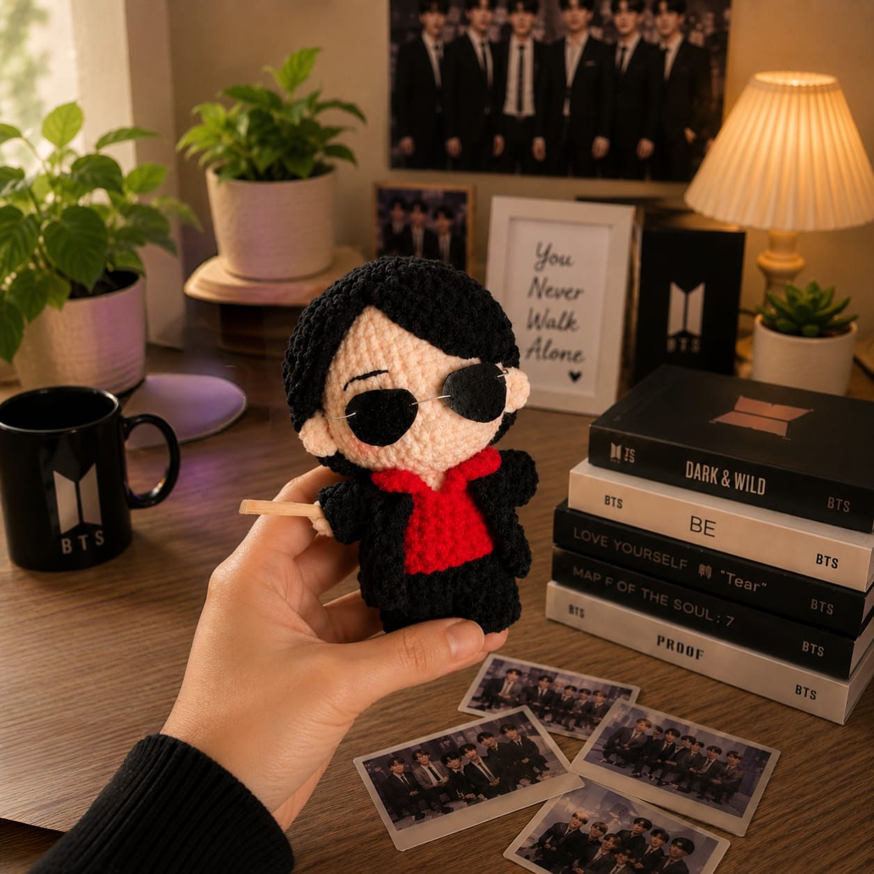 Cute BTS Crochet Doll Handmade Gift