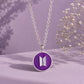 BTS Inspired Purple Logo Pendant Necklace | Korean K-Pop Fan Fashion Chain | Stylish Gift ,daily Wear for BTS ARMY Fans | BTS Band