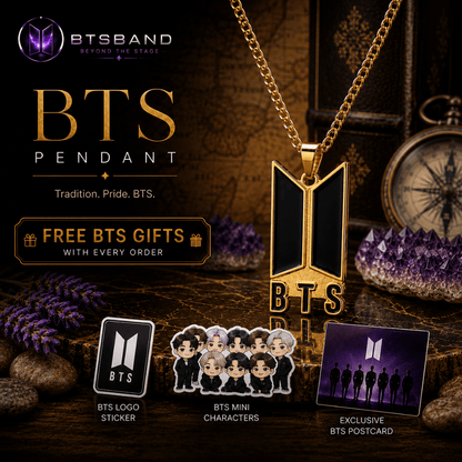 BTS Logo Pendant Necklace | Premium K-Pop Jewelry for ARMY Fans - BtsBand