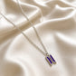 BTS Logo Pendant Necklace | Purple Enamel Charm Chain for ARMY Fans | Korean K-Pop Style Jewellery for BTS ARMY Fans | BTS Band