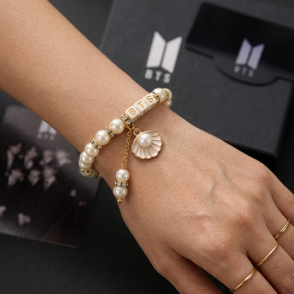 BTS Pearl Charm Bracelet for ARMY Fans - BtsBand