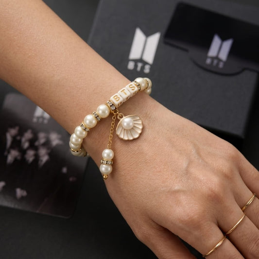 BTS Pearl Charm Bracelet for ARMY Fans - BtsBand