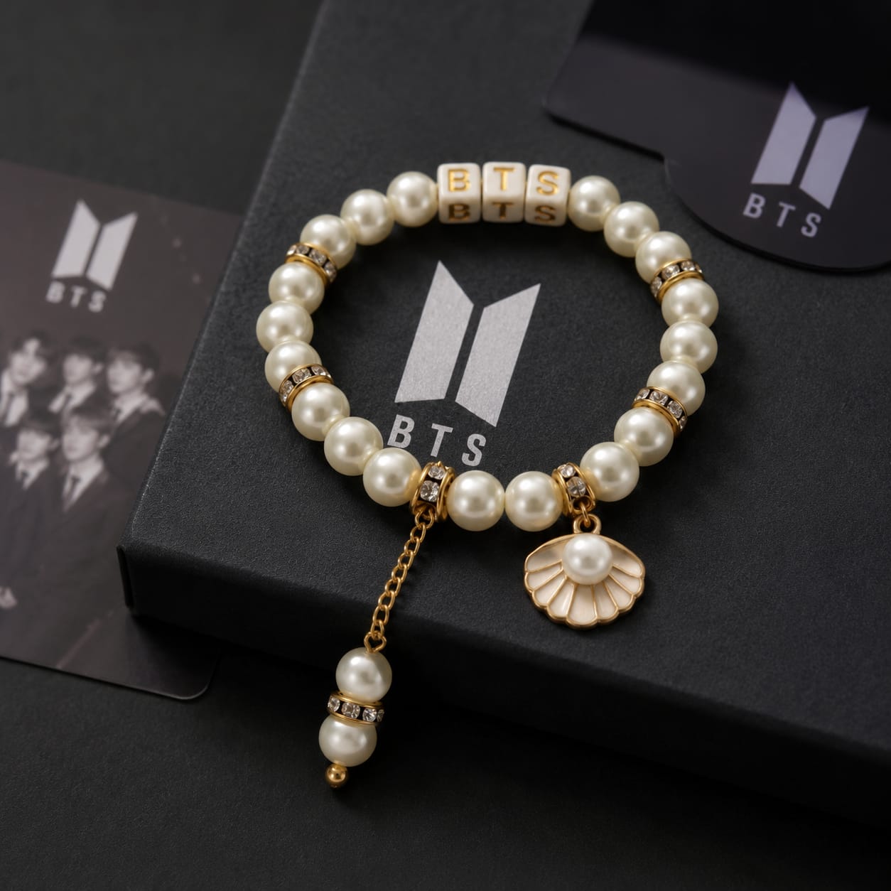 BTS Pearl Charm Bracelet for ARMY Fans - BtsBand