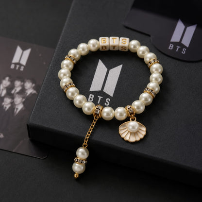 BTS Pearl Charm Bracelet for ARMY Fans - BtsBand