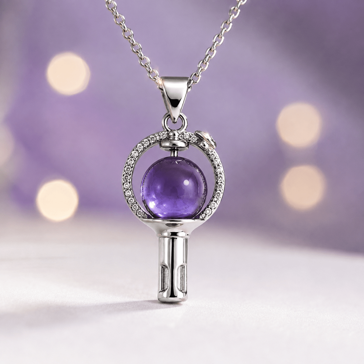 BTS Purple Pandora Charm Necklace for ARMY Fans - BtsBand