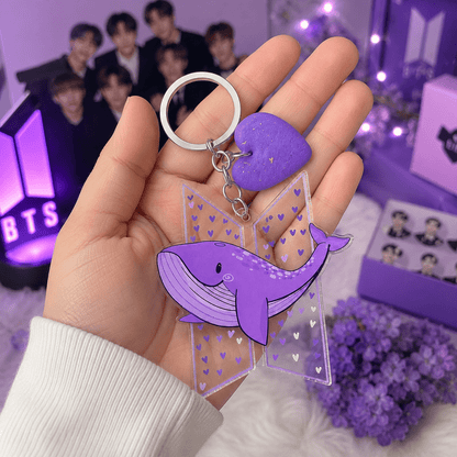 BTS Purple Whale Acrylic Keychain - BtsBand