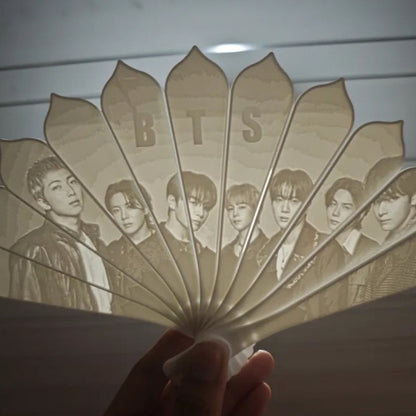 BTS Inspired Folding Fan – K-Pop Collectible Fan for ARMY