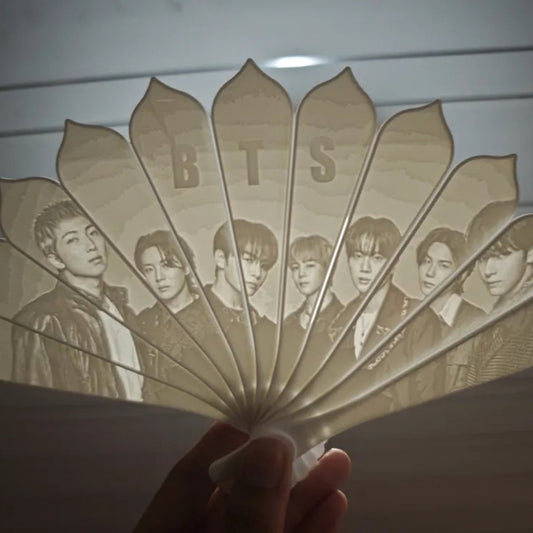 BTS Inspired Folding Fan – K-Pop Collectible Fan for ARMY