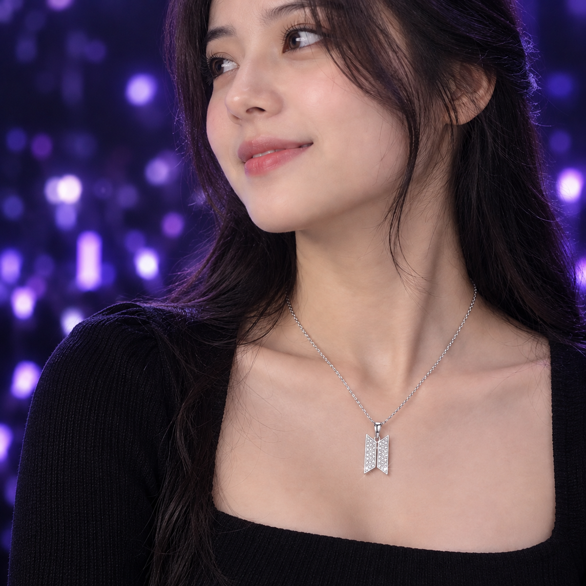 BTS inspired Korean style chain necklace trendy K-pop jewelry