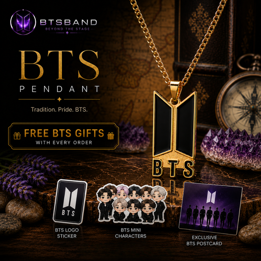 BTS Logo Pendant Necklace | Premium K-Pop Jewelry for ARMY Fans