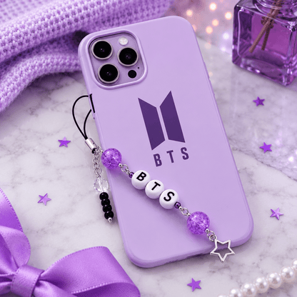 Premium BTS Inspired Purple Phone Charm for Mobile and Bag