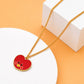 Cute Red Heart Pendant Necklace | Korean Style Fashion Chain for Girls for BTS ARMY Fans | BTS Band