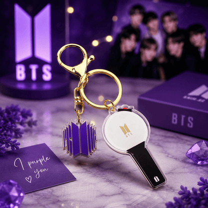 K-Pop BTS Light Stick Keychain for Fans - BtsBand
