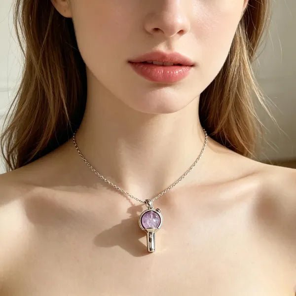 Purple Gemstone BTS Necklace