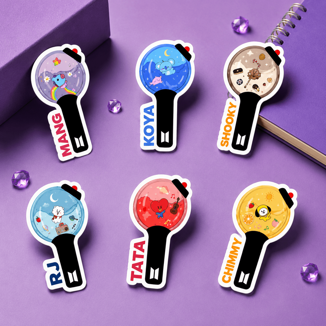 Premium BT21 Lightstick Sticker Pack - BtsBand