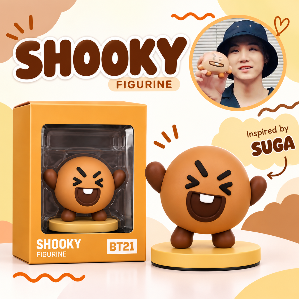 SHOOKY Figurine – BTS SUGA Inspired BT21 Style Collectible