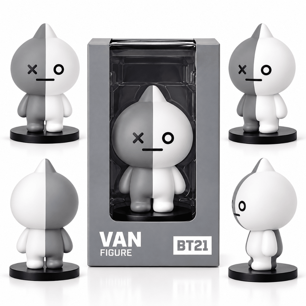 Van Figurine | BT21 Robot Character Collectible for Desk and Room Decor