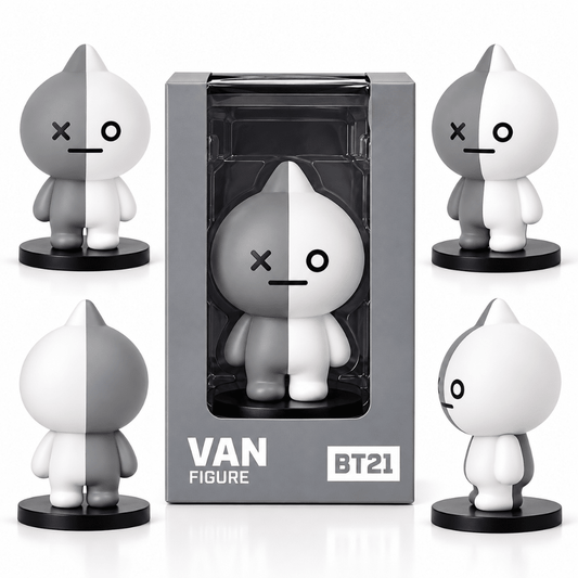 Van Figurine | BT21 Robot Character Collectible for Desk and Room Decor